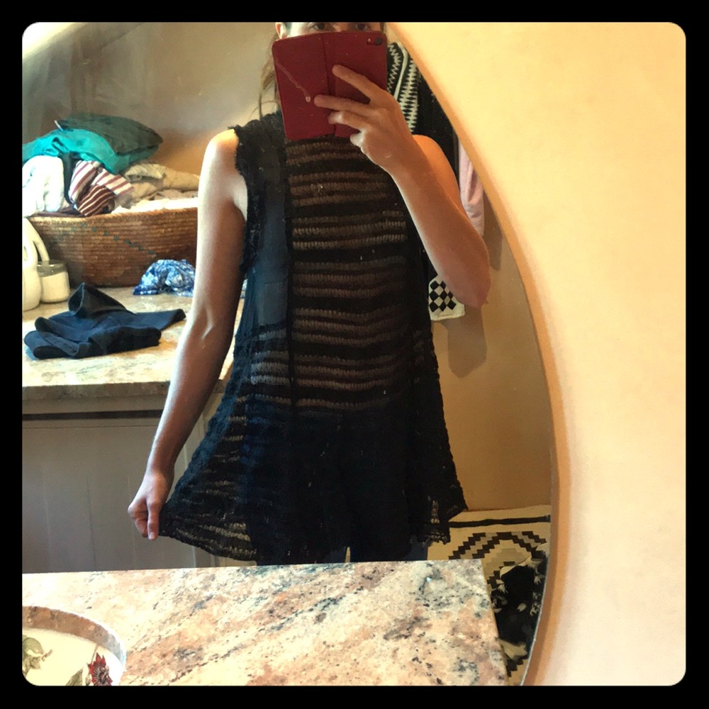 Sheer free people dress/cover up